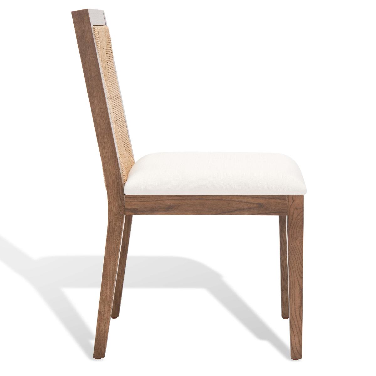 Safavieh Couture Emilio Woven Dining Chair - Walnut / Natural