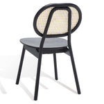 Safavieh Couture Kristianna Rattan Back Dining Chair(Set of 2) , SFV4127 - Black / Natural