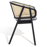 Safavieh Couture Emmy Rattan Back Dining Chair , SFV4128 - Black / Natural