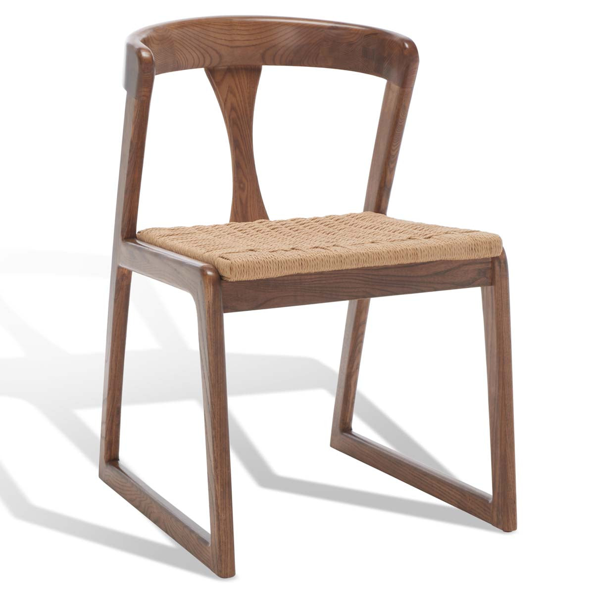 Safavieh Couture Jamal Woven Dining Chair - Walnut / Natural