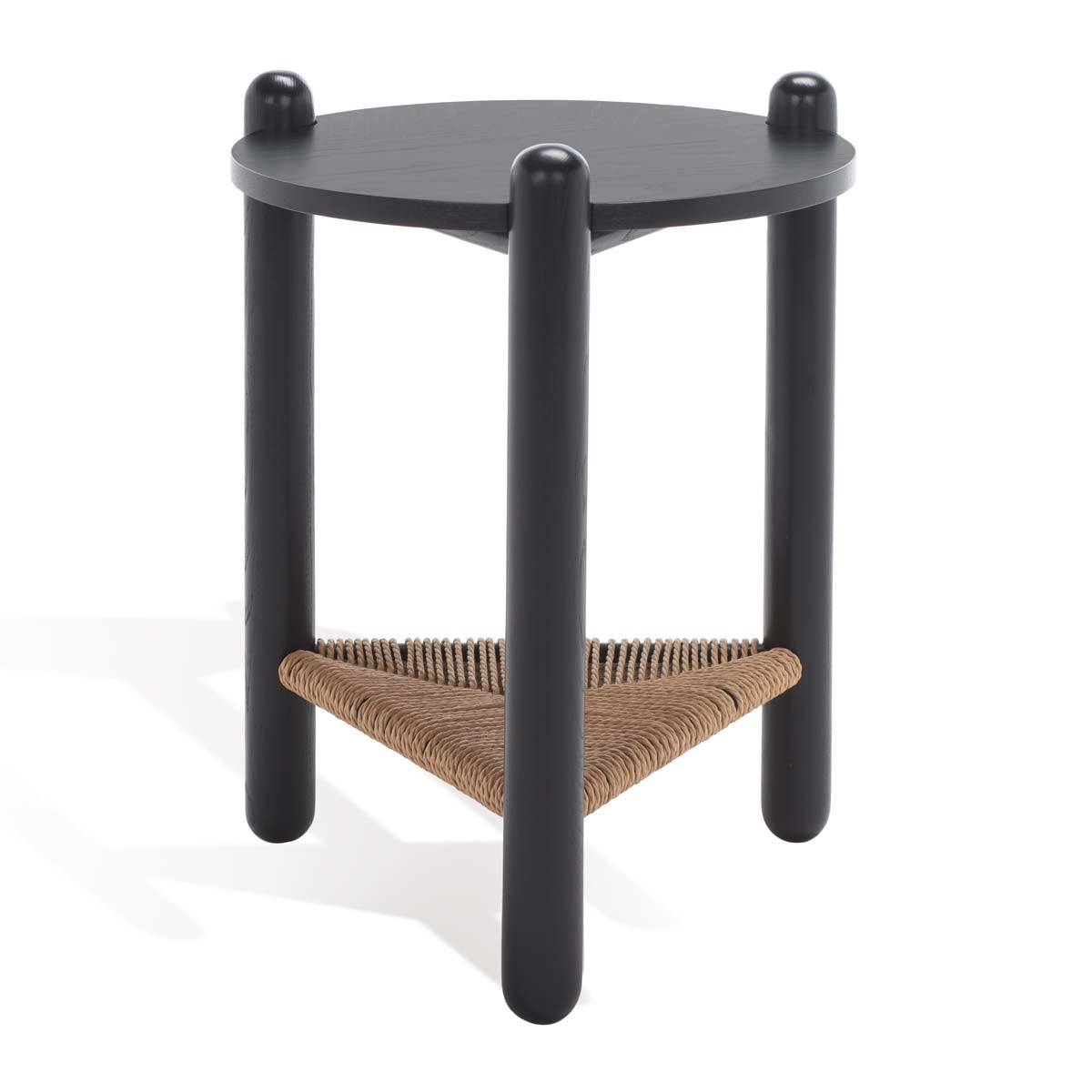 Safavieh Couture Macianna Woven Shelf Accent Table - Black