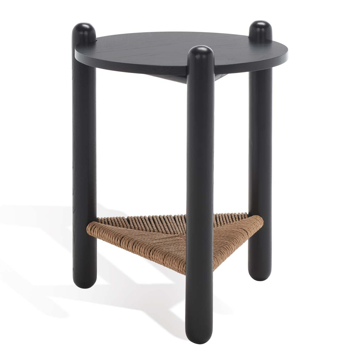 Safavieh Couture Macianna Woven Shelf Accent Table - Black