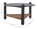 Safavieh Couture Macianna Woven Shelf Coffee Table - Black