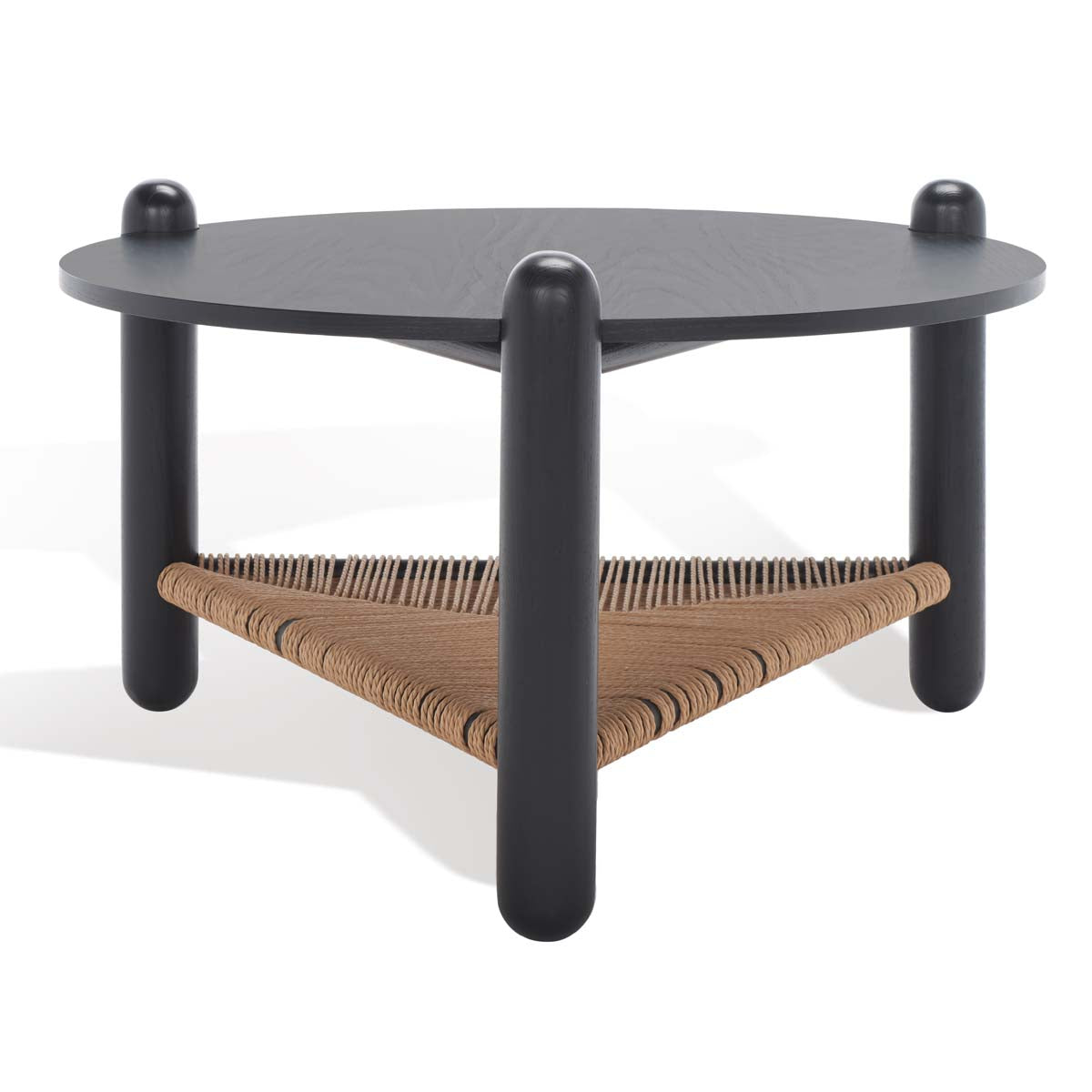 Safavieh Couture Macianna Woven Shelf Coffee Table - Black