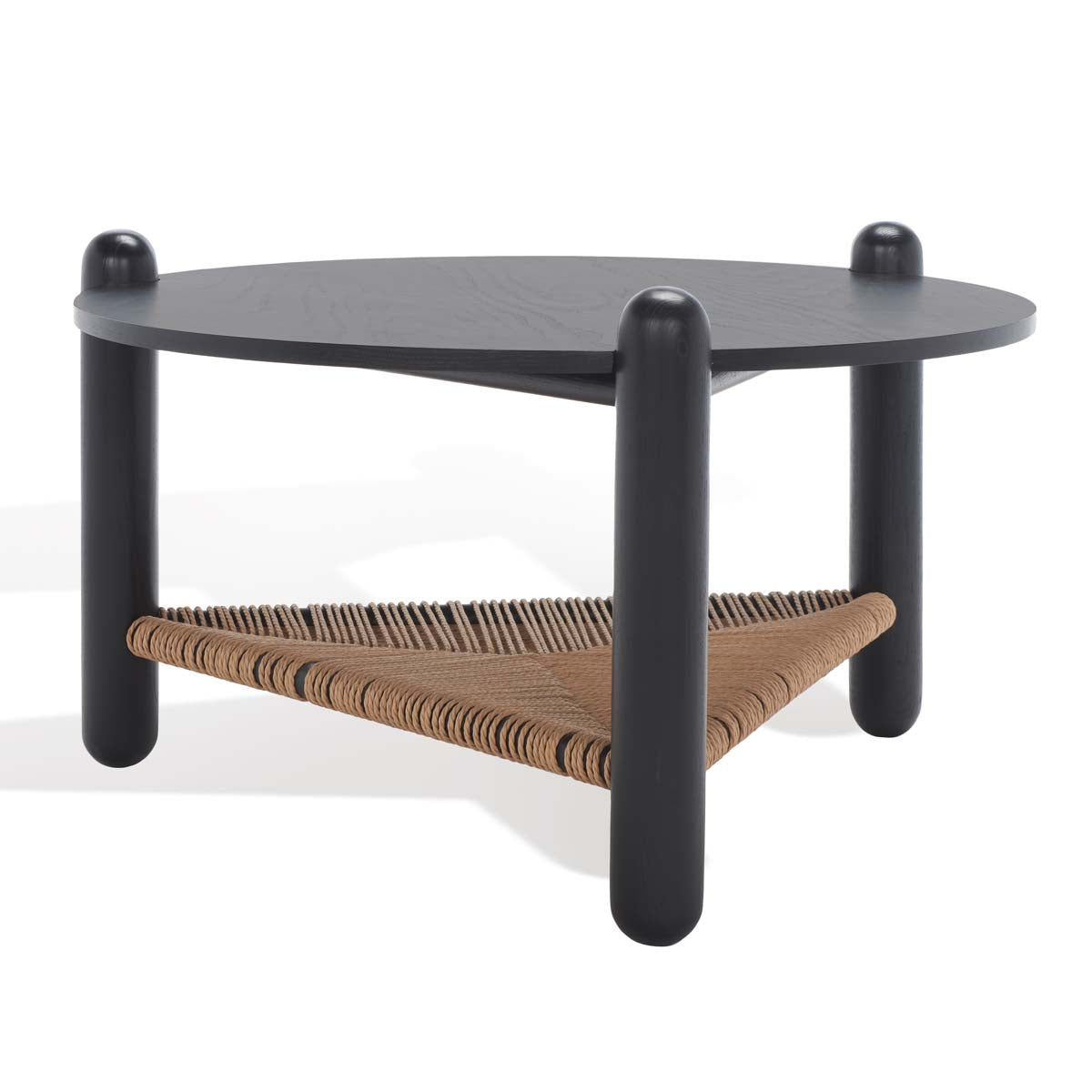 Safavieh Couture Macianna Woven Shelf Coffee Table - Black