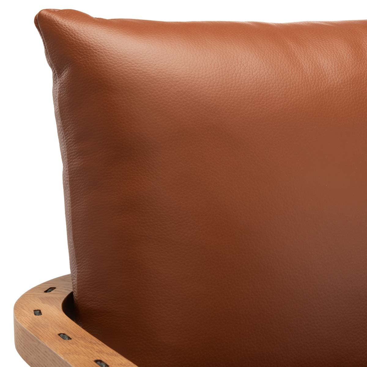 Safavieh Couture Caramel Mid Century Leather Chair - Brown