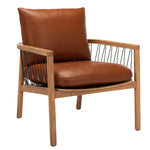 Safavieh Couture Caramel Mid Century Leather Chair - Brown