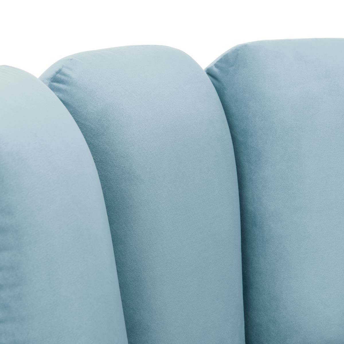 Safavieh Couture Arrow Swivel Velvet Chair - Light Blue