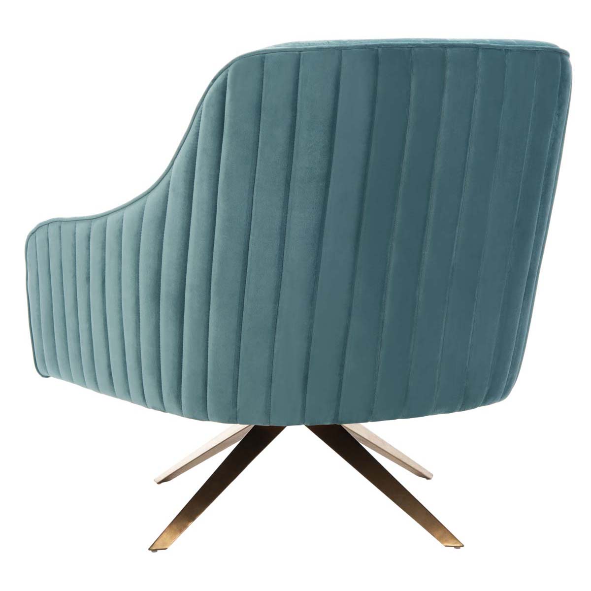 Safavieh Couture Leyla Swivel Velvet Accent Chair - Seafoam