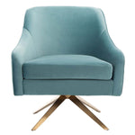 Safavieh Couture Leyla Swivel Velvet Accent Chair - Seafoam