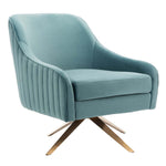 Safavieh Couture Leyla Swivel Velvet Accent Chair - Seafoam