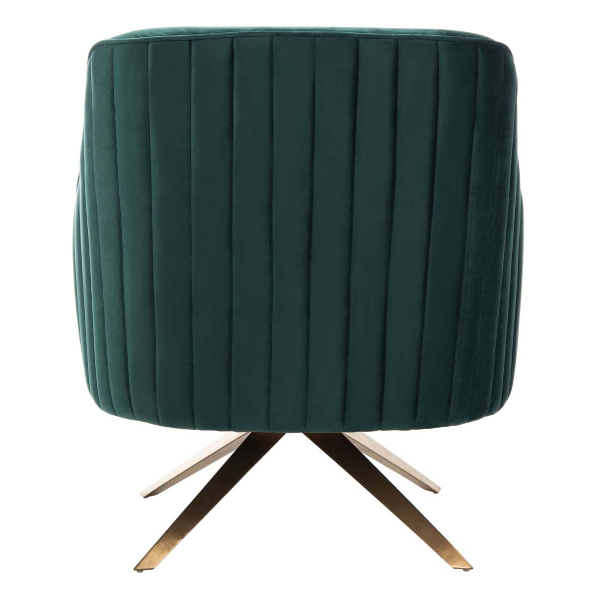 Safavieh Couture Leyla Swivel Velvet Accent Chair - Emerald