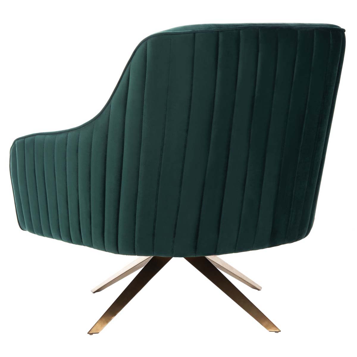 Safavieh Couture Leyla Swivel Velvet Accent Chair - Emerald