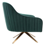 Safavieh Couture Leyla Swivel Velvet Accent Chair - Emerald