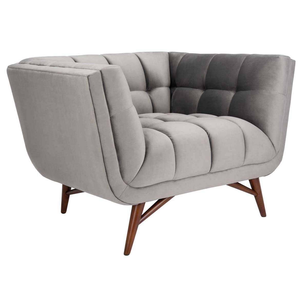 Safavieh Couture Onyx Mid Century Tufted Club Chair - Dark Grey