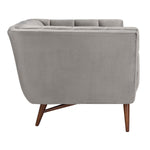 Safavieh Couture Onyx Mid Century Tufted Club Chair - Dark Grey