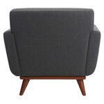 Safavieh Couture Opal Linen Tufted Arm Chair - Slate Grey