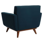 Safavieh Couture Opal Linen Tufted Arm Chair - Dark Teal