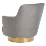 Safavieh Couture Pyrite Velvet Swivel Chair - Dark Grey