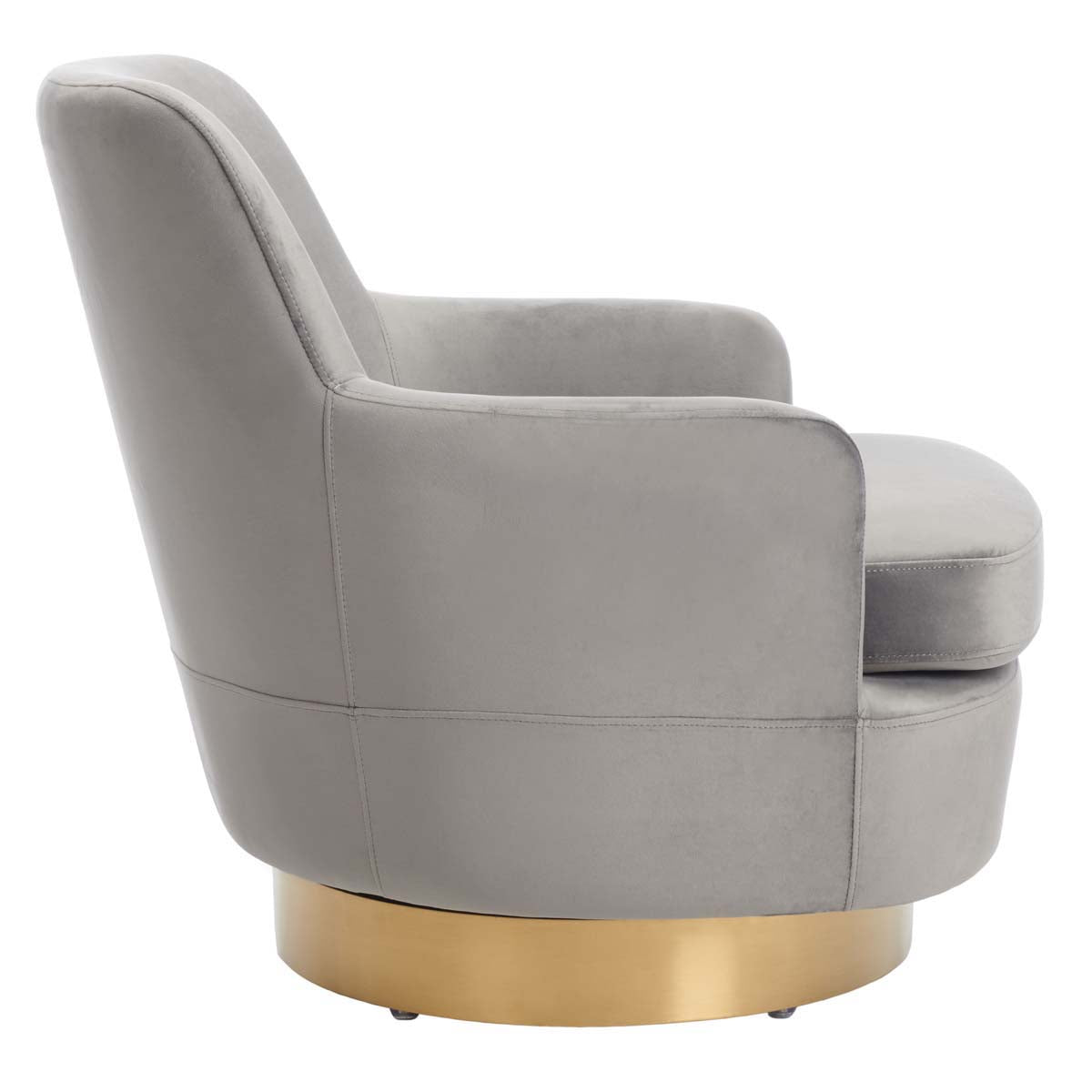 Safavieh Couture Pyrite Velvet Swivel Chair - Dark Grey