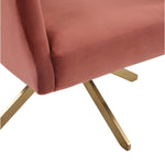 Safavieh Couture Quartz Swivel Accent Chair - Dusty Rose / Gold