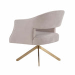 Safavieh Couture Quartz Swivel Accent Chair - Pale Taupe / Gold