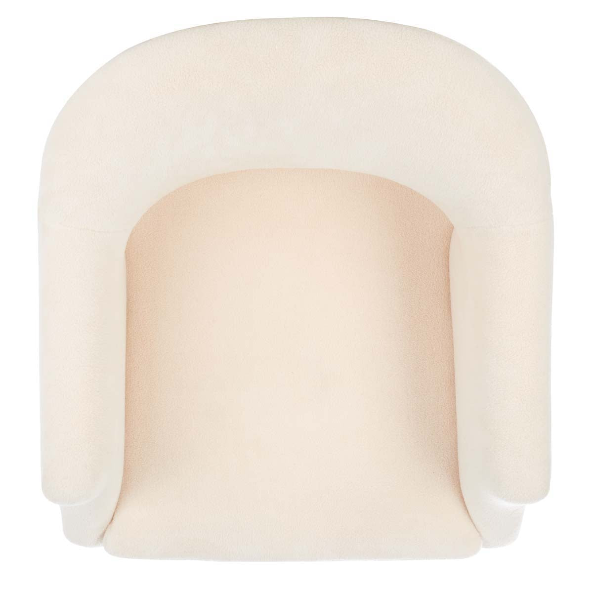 Safavieh Couture Quartz Swivel Accent Chair - Ivory / Gold