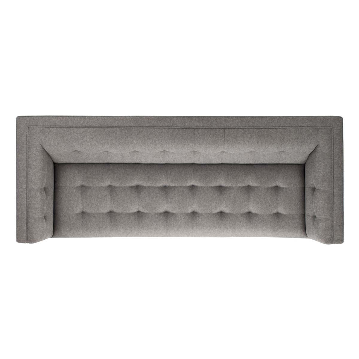 Safavieh Couture Garnet Linen Tufted Sofa - Light Grey