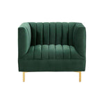 Safavieh Couture Doris Velvet Club Chair - Forest Green