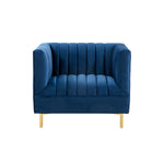 Safavieh Couture Doris Velvet Club Chair - Navy