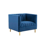 Safavieh Couture Doris Velvet Club Chair - Navy