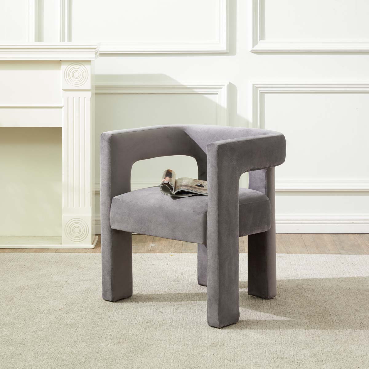 Safavieh Couture Deandre Contemporary Dining Chair - Slate Grey