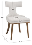 Safavieh Couture Krisalyn Linen Dining Chair , SFV5028 - Taupe