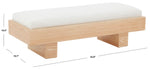 Safavieh Couture Karmen Wood Bench - White / Natural