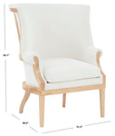 Safavieh Couture Leahbeth Wingback Accent Chair - White / Natural