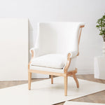 Safavieh Couture Leahbeth Wingback Accent Chair - White / Natural