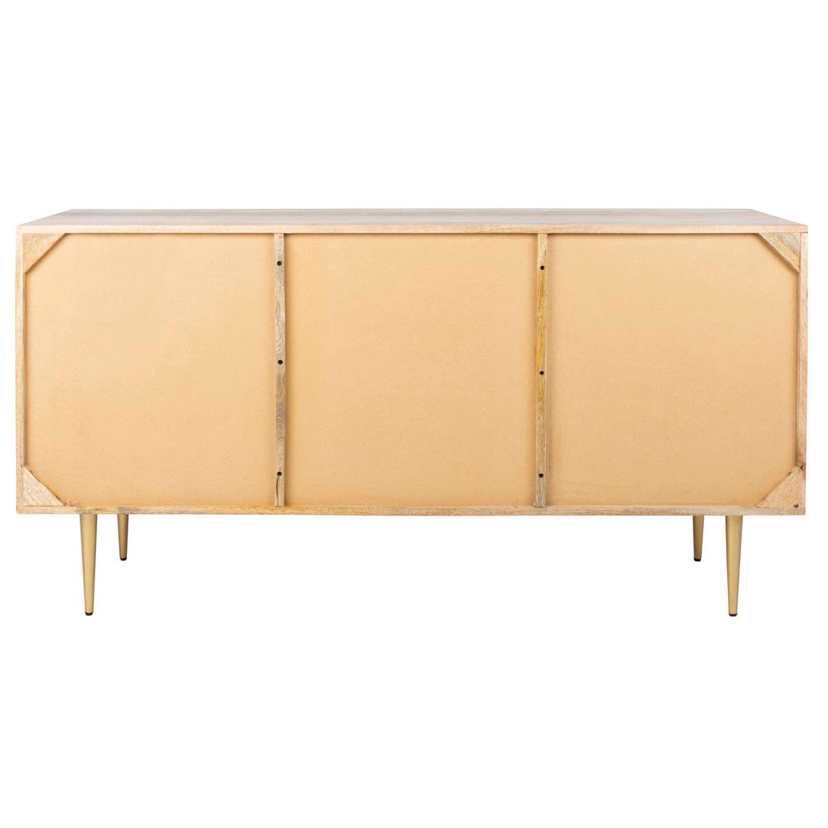 Safavieh Couture Titan Gold Inlayed Cement Sideboard - Natural Mango / Brass / Cement