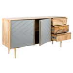 Safavieh Couture Titan Gold Inlayed Cement Sideboard - Natural Mango / Brass / Cement