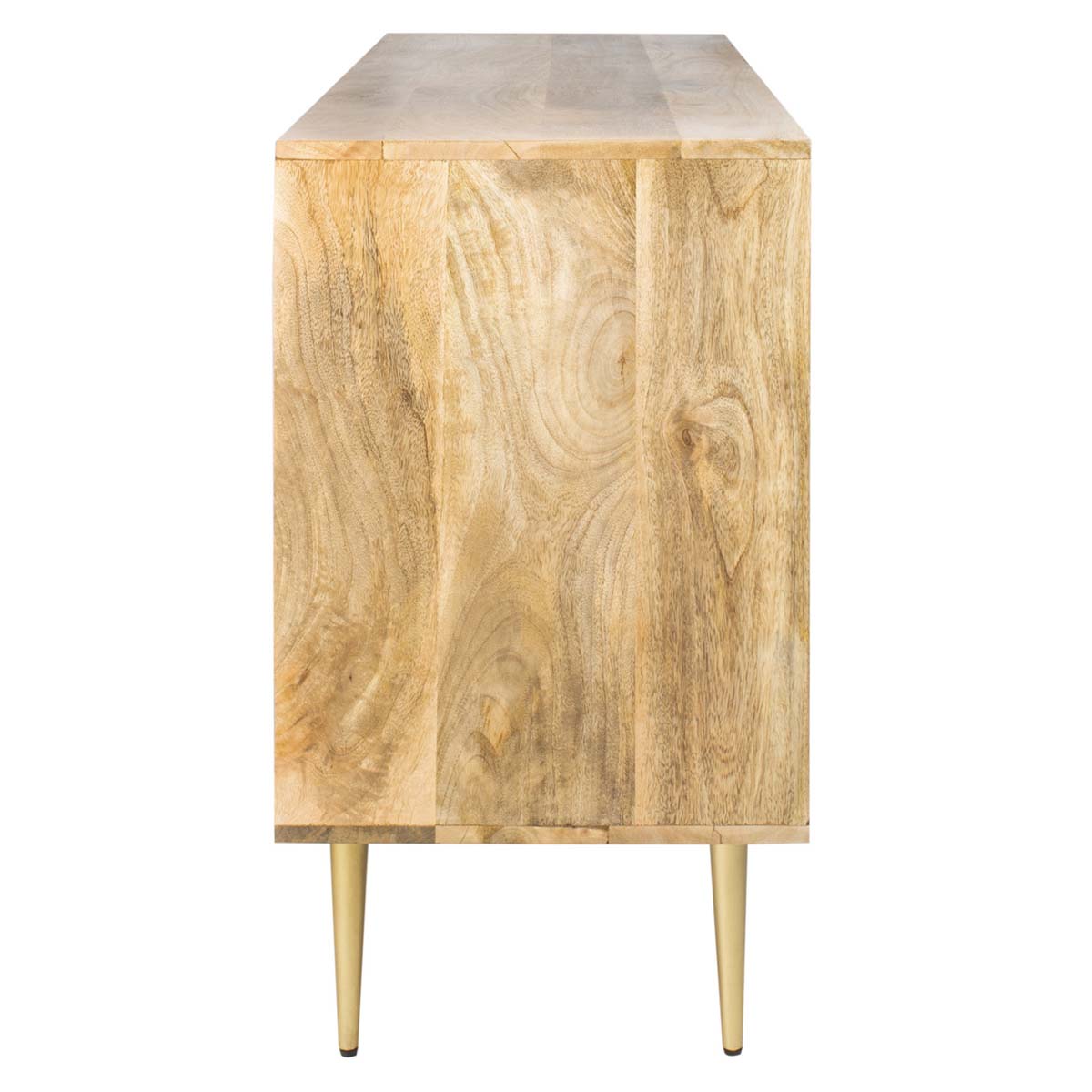 Safavieh Couture Titan Gold Inlayed Cement Sideboard - Natural Mango / Brass / Cement