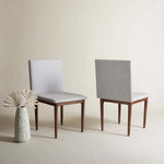 Safavieh Couture Milana Dining Chair (Set of 2) - Walnut / Light Grey