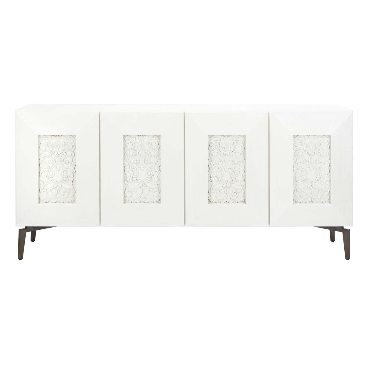 Safavieh Couture Jennings Carved Wood Sideboard - White