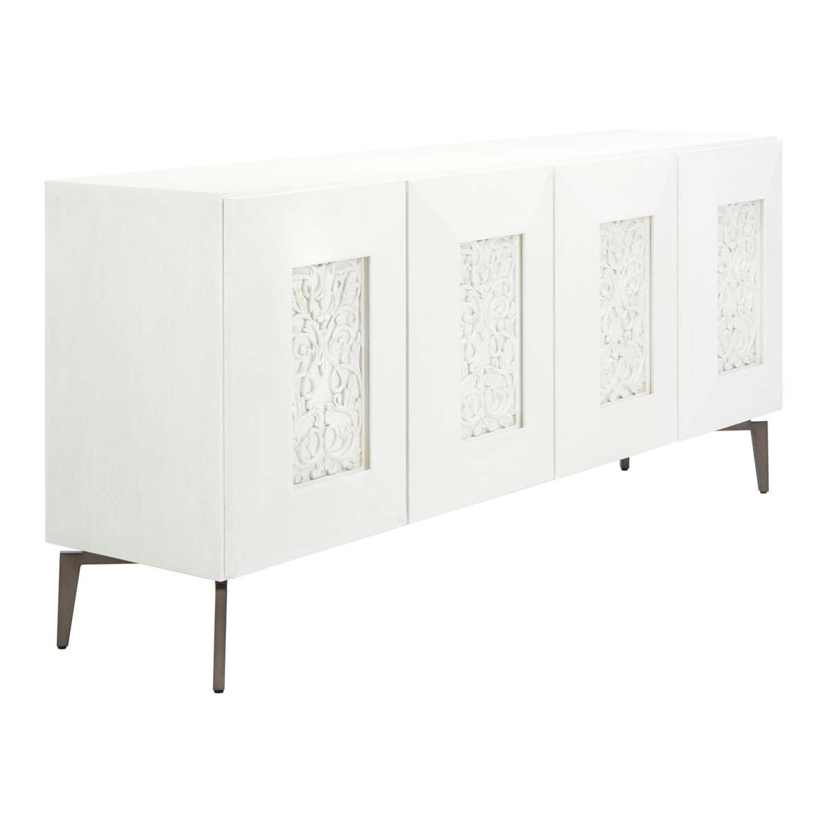 Safavieh Couture Jennings Carved Wood Sideboard - White