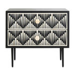 Safavieh Couture Tessie Bone Inlay Nightstand - Black