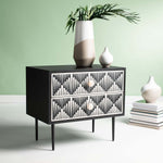 Safavieh Couture Tessie Bone Inlay Nightstand - Black