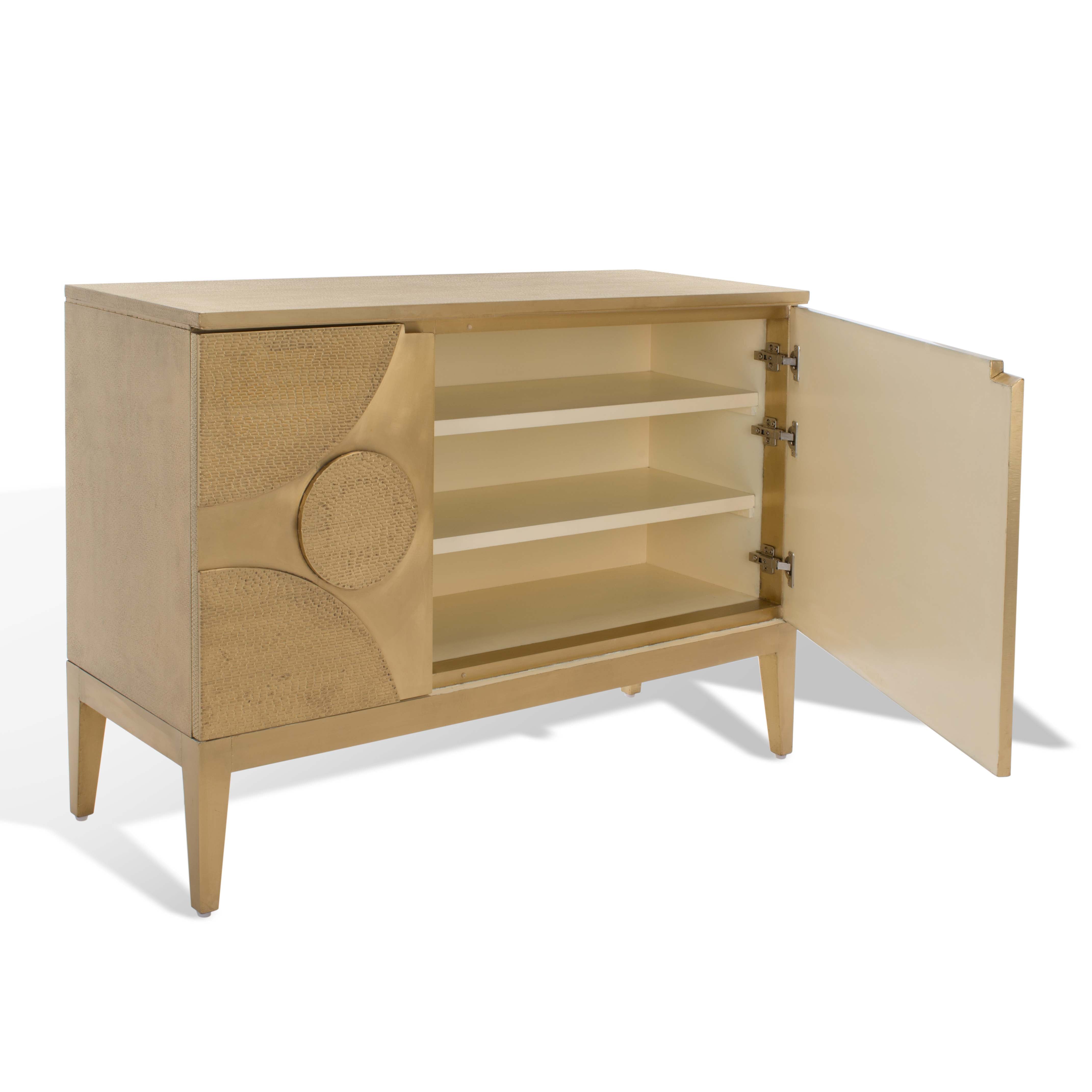 Safavieh Couture Dorielle Brass Covered Sideboard - Gold