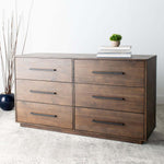 Safavieh Couture Lawson 6 Drawer Dresser - Dark Chocolate