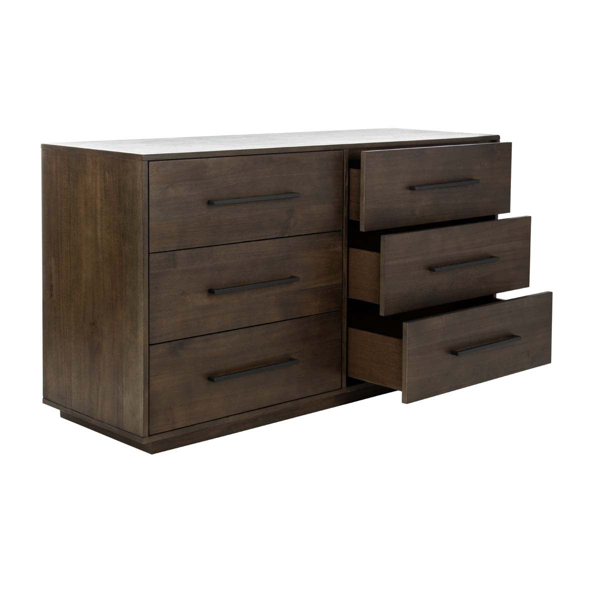 Safavieh Couture Lawson 6 Drawer Dresser - Dark Chocolate