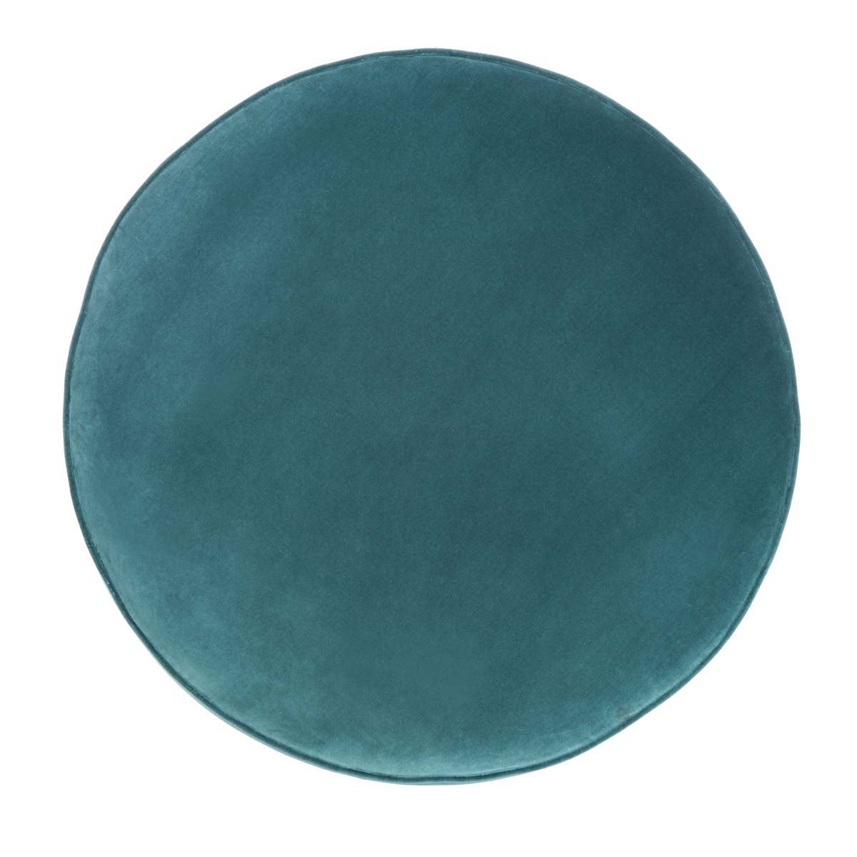 Safavieh Couture Tabby Velvet Ottoman - Dark Teal