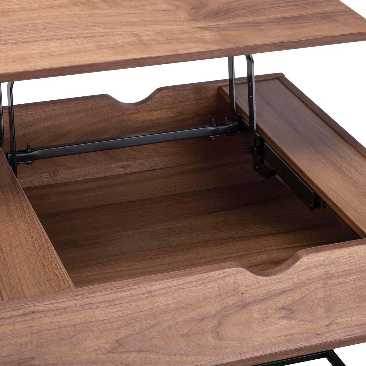 Safavieh Couture Nolen Lift Top Coffee Table - Walnut / Black