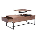 Safavieh Couture Nolen Lift Top Coffee Table - Walnut / Black